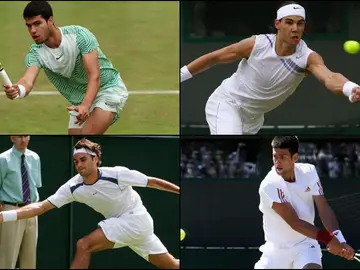 Nadal, Djokovic, Federer y Alcaraz