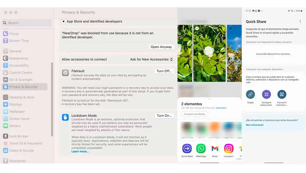 Compartiendo archivos desde el móvil Android con macOS Compartiendo archivos desde el móvil Android con macOS