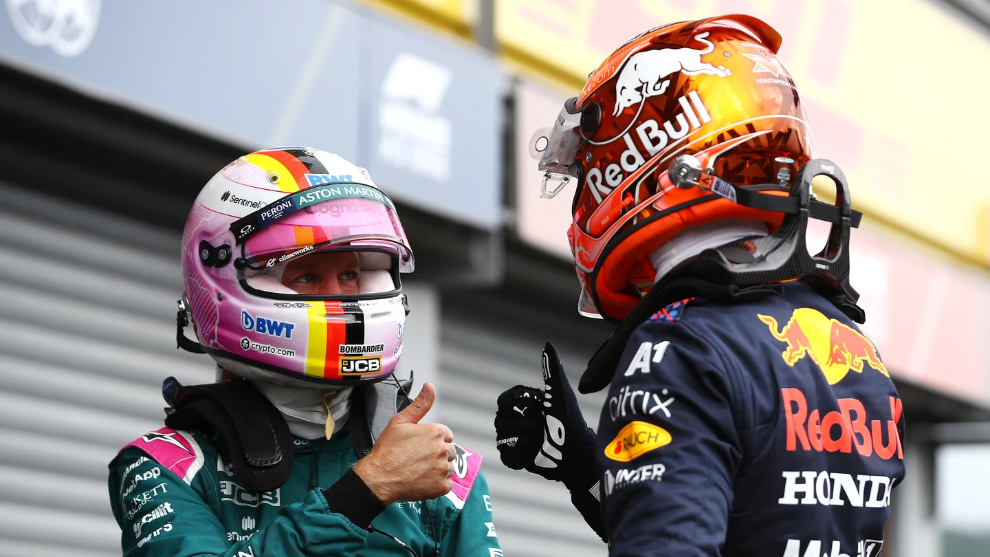 Sebastian Vettel y Max Verstappen Sebastian Vettel y Max Verstappen