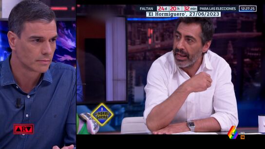 El enfado de S&aacute;nchez con Juan del Val por acusarle de "fraude" en 'El Hormiguero': "Es grave. Hay que contrastar"