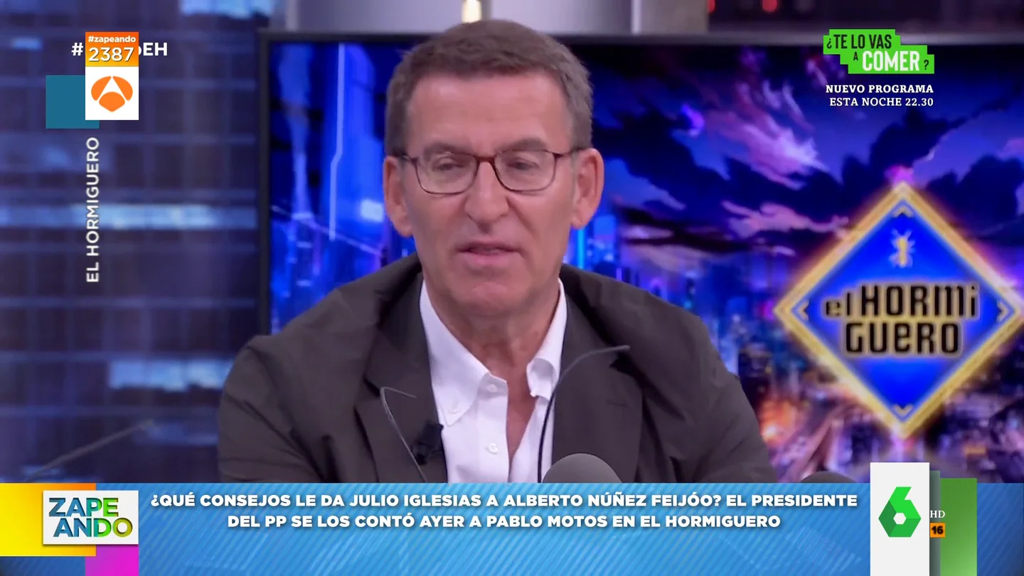 Los consejos de Julio Iglesias a Alberto Núñez Feijóo para triunfar en El Hormiguero Los consejos de Julio Iglesias a Alberto Núñez Feijóo para triunfar en El Hormiguero