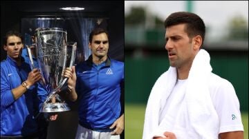 "Djokovic Rafa Nadal y Roger Federer"