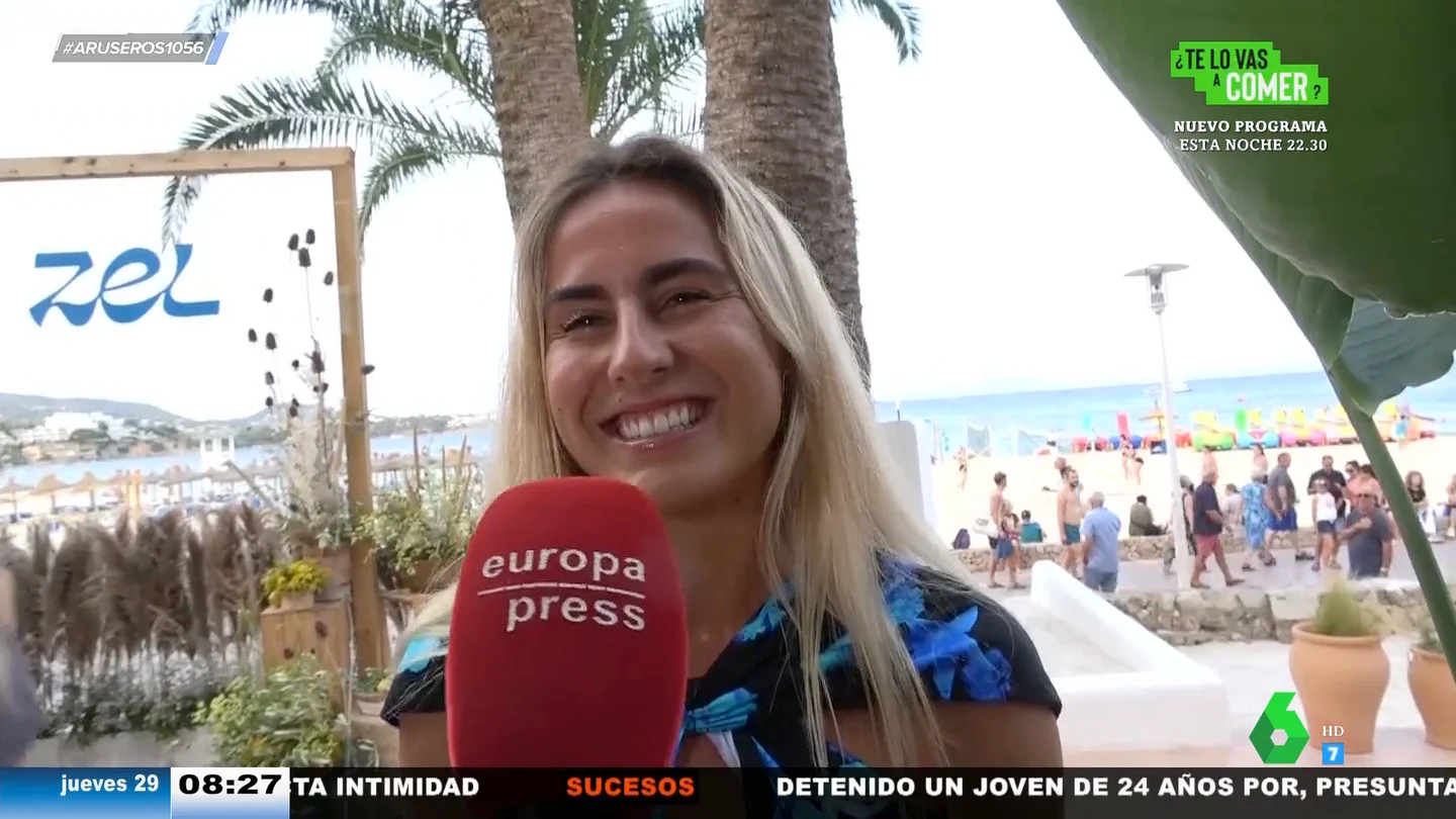 La respuesta de la surfista Violeta Sánchez al ser pregunta sobre si está saliendo con Miguel Bernardeu La respuesta de la surfista Violeta Sánchez al ser pregunta sobre si está saliendo con Miguel Bernardeu