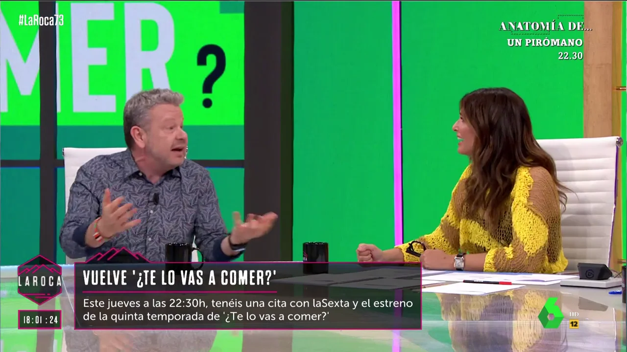 La reacción de Nuria Roca cuando Alberto Chicote dice que hay restaurantes que invitan a postre o vino por reseñas positivas