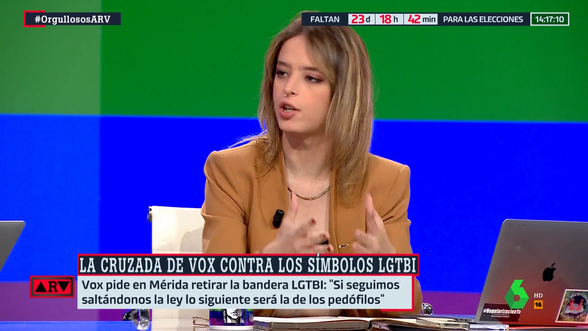 Duval asegura que la posición de Vox es "igualar al colectivo LGTBI con la pedofilia, demonizalo y perseguirlo"