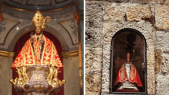 La imagen de San Fermín, copatrón de Navarra y a quien se dedican las fiestas de Pamplona La imagen de San Fermín, copatrón de Navarra y a quien se dedican las fiestas de Pamplona