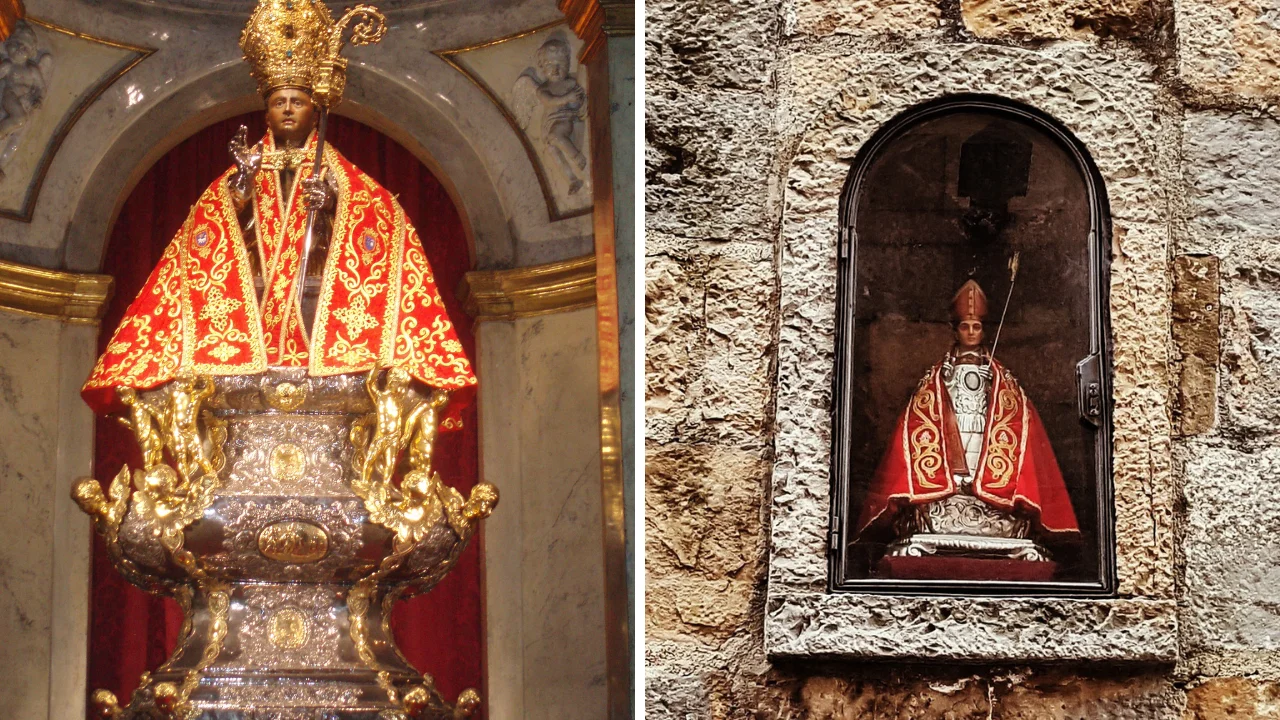 La imagen de San Fermín, copatrón de Navarra y a quien se dedican las fiestas de Pamplona