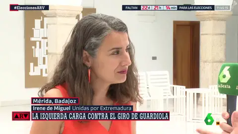 Irene de Miguel, de Unidas por Extremadura en Al Rojo Vivo