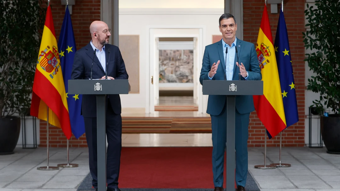 Sánchez recibe al presidente del Consejo Europeo