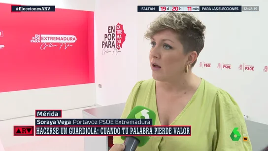 El PSOE Extremadura se pronuncia tras el pacto de Guardiola con Vox: "Nunca nadie nos ha hecho sentir tanto ridículo" El PSOE Extremadura se pronuncia tras el pacto de Guardiola con Vox: "Nunca nadie nos ha hecho sentir tanto ridículo"