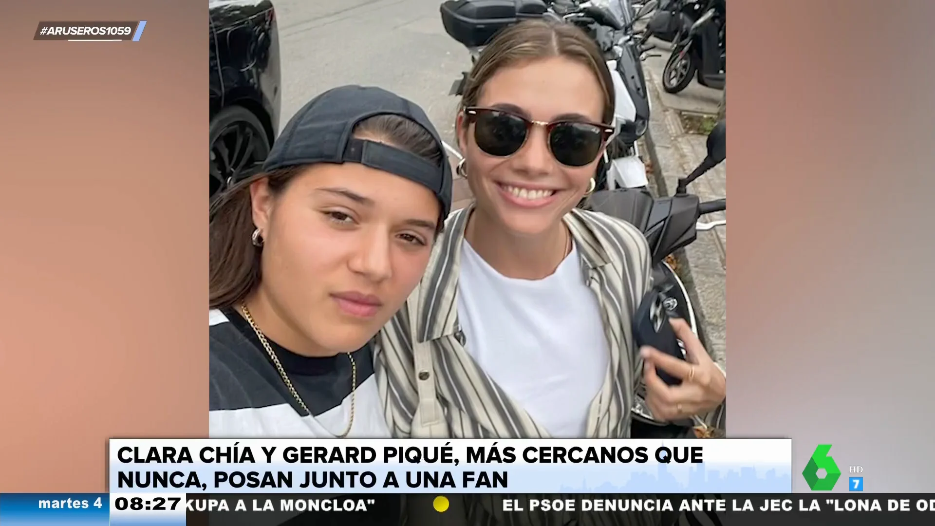 Clara Chía y Gerard Piqué, como nunca antes: así sorprenden al posar con una fan en Tik Tok