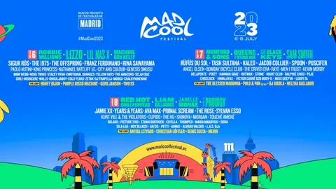 Cartel del festival Mad Cool 2023 Cartel del festival Mad Cool 2023