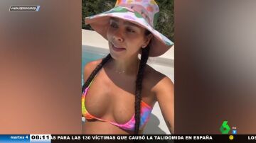 Cristina Pedroche presume de embarazo en la piscina a punto de convertirse en madre por primera vez