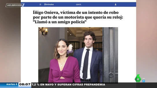 El susto de Íñigo Onieva antes de su boda con Tamara Falcó: así le habrían intentado robar su reloj El susto de Íñigo Onieva antes de su boda con Tamara Falcó: así le habrían intentado robar su reloj
