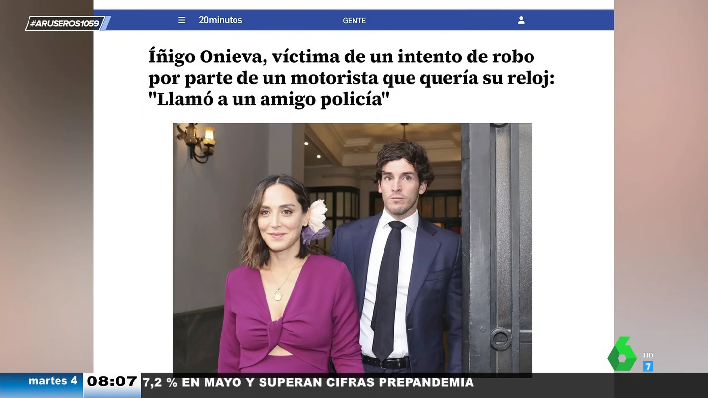El susto de Íñigo Onieva antes de su boda con Tamara Falcó: así le habrían intentado robar su reloj El susto de Íñigo Onieva antes de su boda con Tamara Falcó: así le habrían intentado robar su reloj