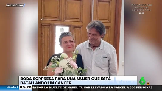 Organiza una boda sorpresa a su pareja, enferma de cáncer: "Estamos todos llorando en plató" Organiza una boda sorpresa a su pareja, enferma de cáncer: "Estamos todos llorando en plató"