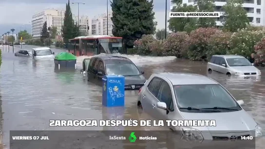 La tormenta provoca graves daños en el Bajo Aragón y una decena de rescatados en Zaragoza La tormenta provoca graves daños en el Bajo Aragón y una decena de rescatados en Zaragoza
