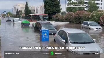 La tormenta provoca graves daños en el Bajo Aragón y una decena de rescatados en Zaragoza