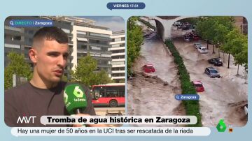 Un conductor que quedó atrapado durante la riada en Zaragoza: "Empecé a escuchar cómo entraba agua en el coche"