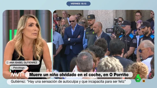 Una psicóloga analiza el duelo de la madre del niño que murió tras pasar horas en un coche al sol: "Suelen tener sintomatología muy grave" Una psicóloga analiza el duelo de la madre del niño que murió tras pasar horas en un coche al sol: "Suelen tener sintomatología muy grave"