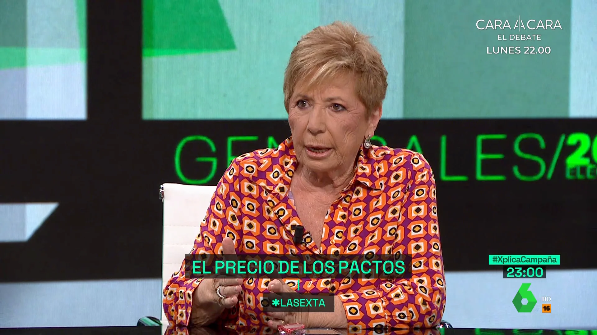 Celia Villalobos: "No me gusta una parte de Vox por ese sectarismo radical que tiene"