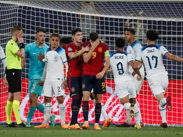 Abel Ruiz se lamenta en la final del Europeo Sub 21 ante Inglaterra