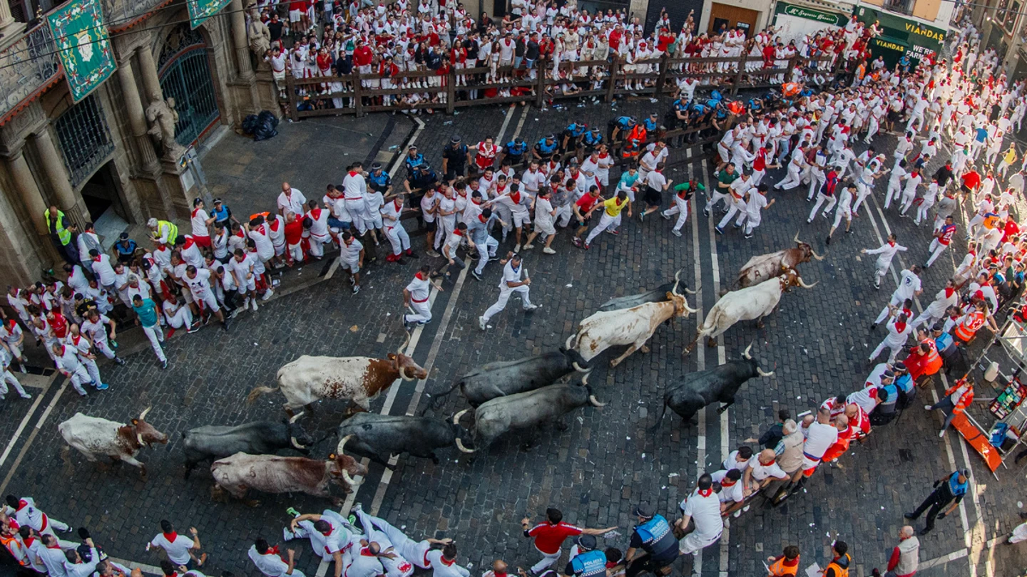 El segundo encierro de San Fermín, los toros de José Escolar El segundo encierro de San Fermín, los toros de José Escolar