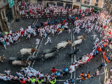  El segundo encierro de San Fermín, los toros de José Escolar