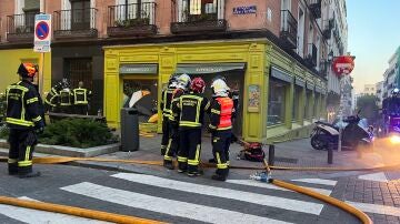 Un incendio en un restaurante del centro de Madrid deja siete personas afectadas por inhalación de humo