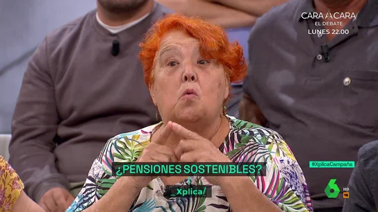 XPLICA El mensaje de una pensionista a los jóvenes tras la propuesta de aumentar la edad de jubilación: "Sin las pensiones no tenéis futuro ni tú ni tú" XPLICA El mensaje de una pensionista a los jóvenes tras la propuesta de aumentar la edad de jubilación: "Sin las pensiones no tenéis futuro ni tú ni tú"