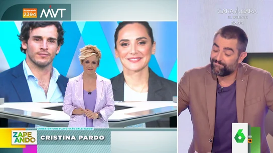 La cómica reacción de Dani Mateo al saber por Cristina Pardo que la palabra más repetida en la boda de Tamara Falcó fue fidelidad La cómica reacción de Dani Mateo al saber por Cristina Pardo que la palabra más repetida en la boda de Tamara Falcó fue fidelidad