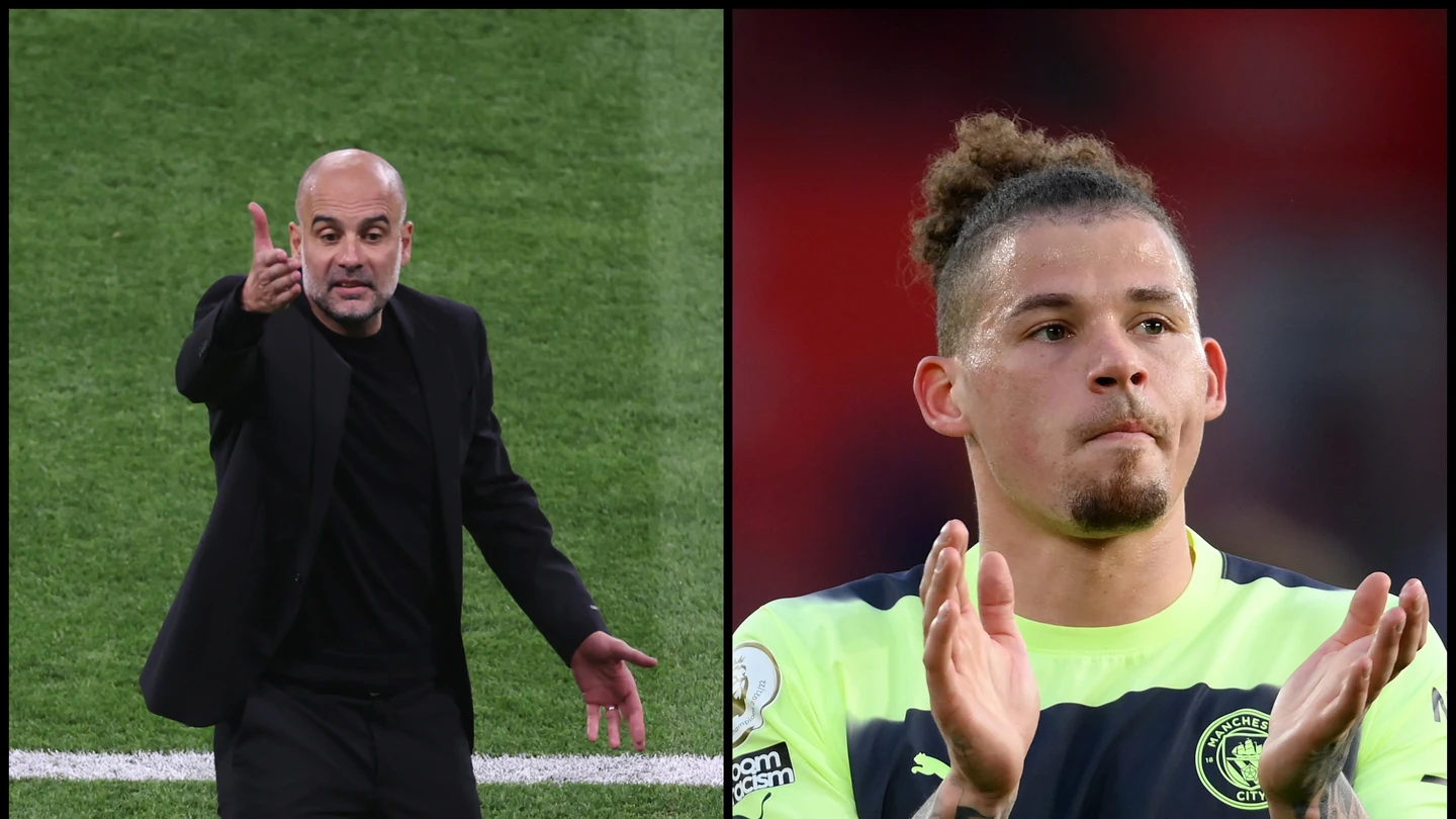 Kalvin Phillips y Pep Guardiola Kalvin Phillips y Pep Guardiola