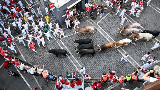 Sexto encierro de los sanfermines este miércoles en Pamplona, con toros de la ganadería de Jandilla, un recorrido limpio de dos minutos y 31 segundos de duración. Sexto encierro de los sanfermines este miércoles en Pamplona, con toros de la ganadería de Jandilla, un recorrido limpio de dos minutos y 31 segundos de duración.