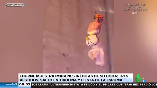 Edurne y David de Gea desvelan vídeos de los entresijos de su boda: de entrar en tirolina a una fiesta de la espuma Edurne y David de Gea desvelan vídeos de los entresijos de su boda: de entrar en tirolina a una fiesta de la espuma