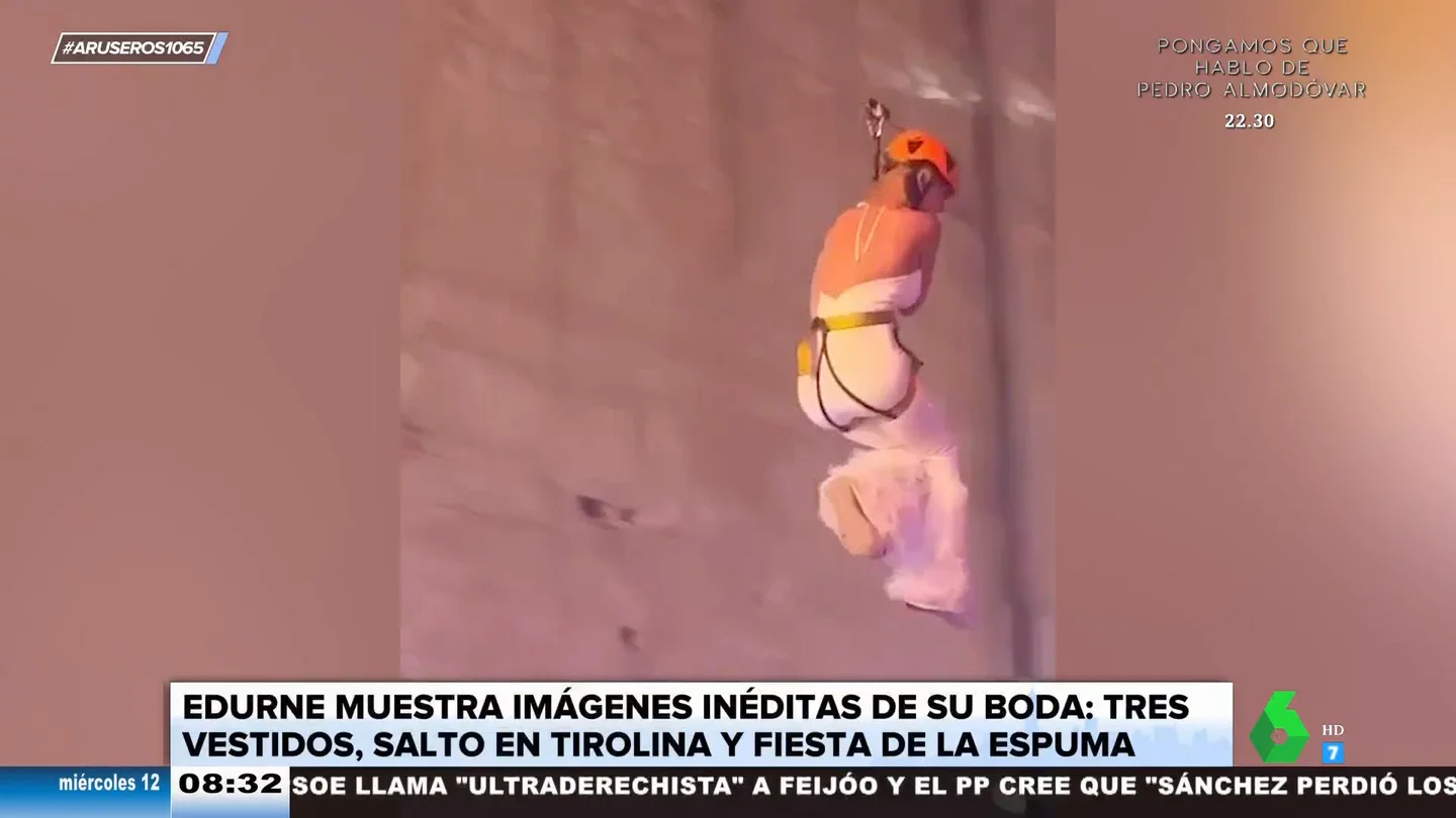 Edurne y David de Gea desvelan vídeos de los entresijos de su boda: de entrar en tirolina a una fiesta de la espuma Edurne y David de Gea desvelan vídeos de los entresijos de su boda: de entrar en tirolina a una fiesta de la espuma