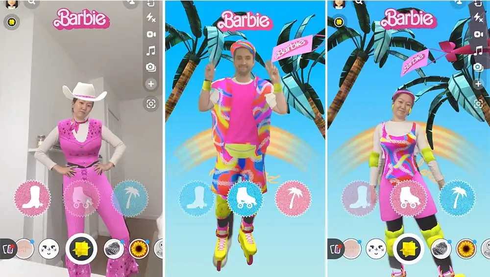 Probando la ropa de Barbie