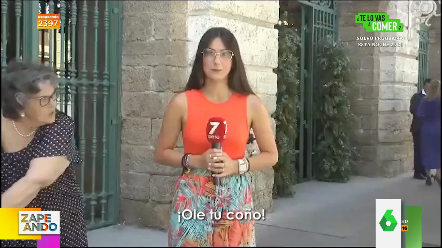 La reacción viral de una señora a la conexión de una reportera La reacción viral de una señora a la conexión de una reportera