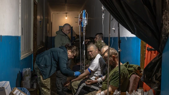 Soldados ucranianos heridos en la región de Lugansk en una imagen de archivo. Soldados ucranianos heridos en la región de Lugansk en una imagen de archivo.
