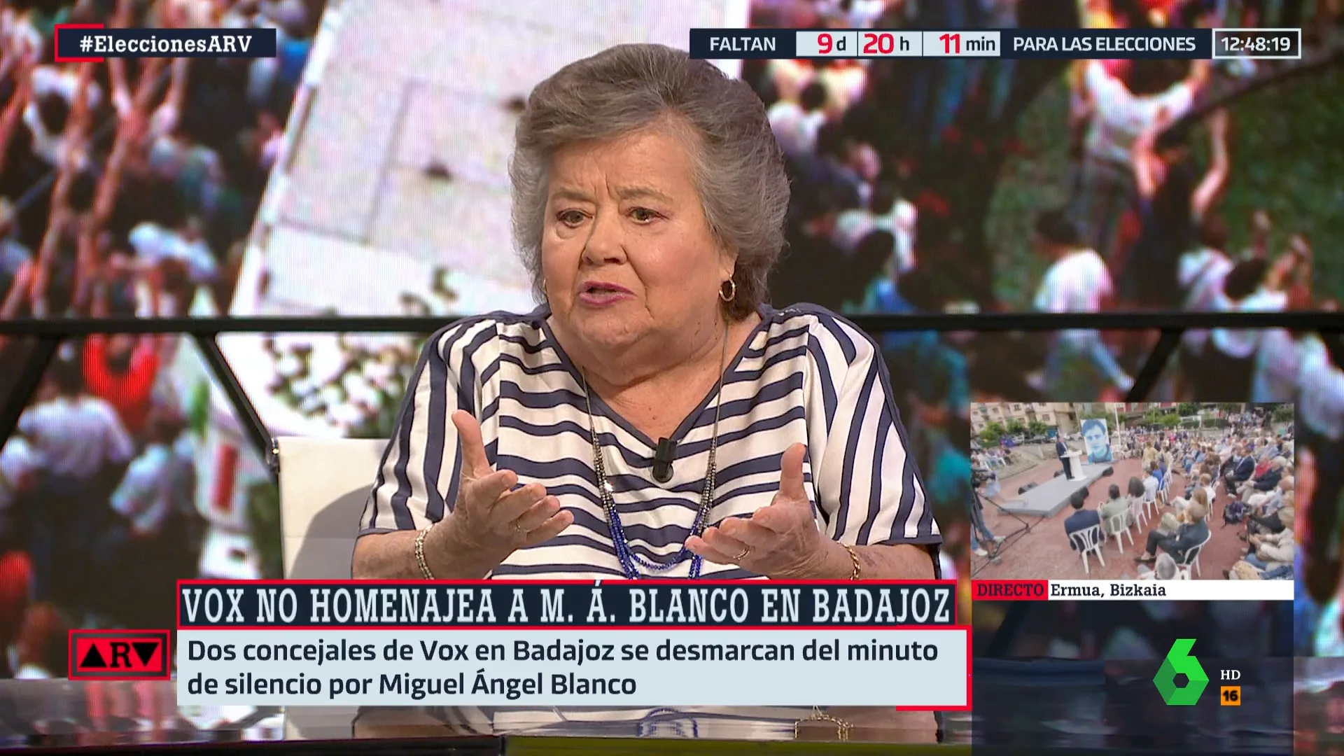 Cristina Almeida, sobre la situación política: "Esto va para un lado que no es el de la alegría de vivir"