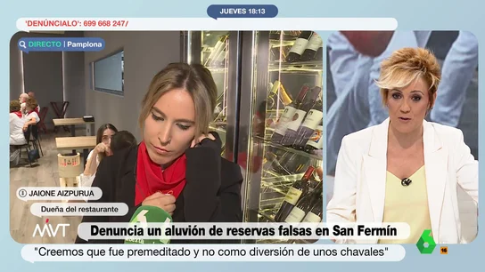 El enfado de Cristina Pardo con las 60 reservas falsas a un restaurante de Pamplona: "Hay que ser mala persona y miserable" El enfado de Cristina Pardo con las 60 reservas falsas a un restaurante de Pamplona: "Hay que ser mala persona y miserable"