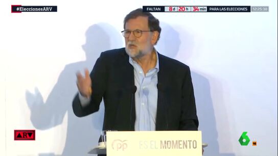 Imagen de Rajoy durante un acto de la campa&ntilde;a del 23J