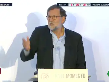 Imagen de Rajoy durante un acto de la campaña del 23J