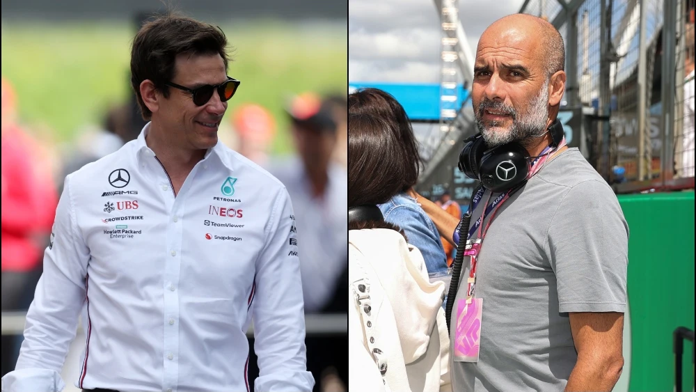 Toto Wolff y Pep Guardiola