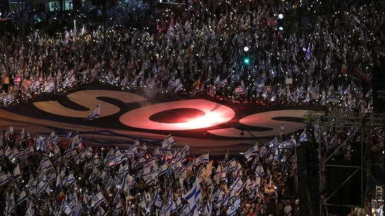 Protesta masiva en Israel contra el Gobierno Protesta masiva en Israel contra el Gobierno
