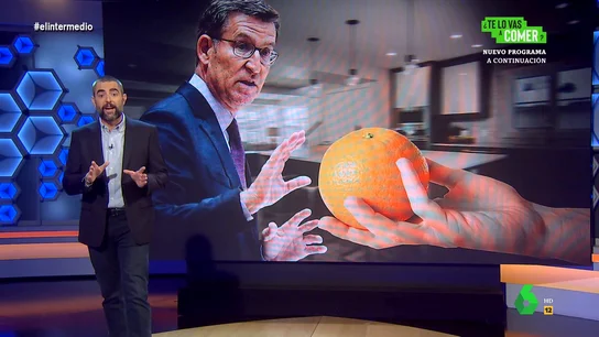 EL INTERMEDIO - Dani Mateo: "Ojalá a Feijóo le diera el mismo miedo acercarse a una naranja que a Vox" EL INTERMEDIO - Dani Mateo: "Ojalá a Feijóo le diera el mismo miedo acercarse a una naranja que a Vox"