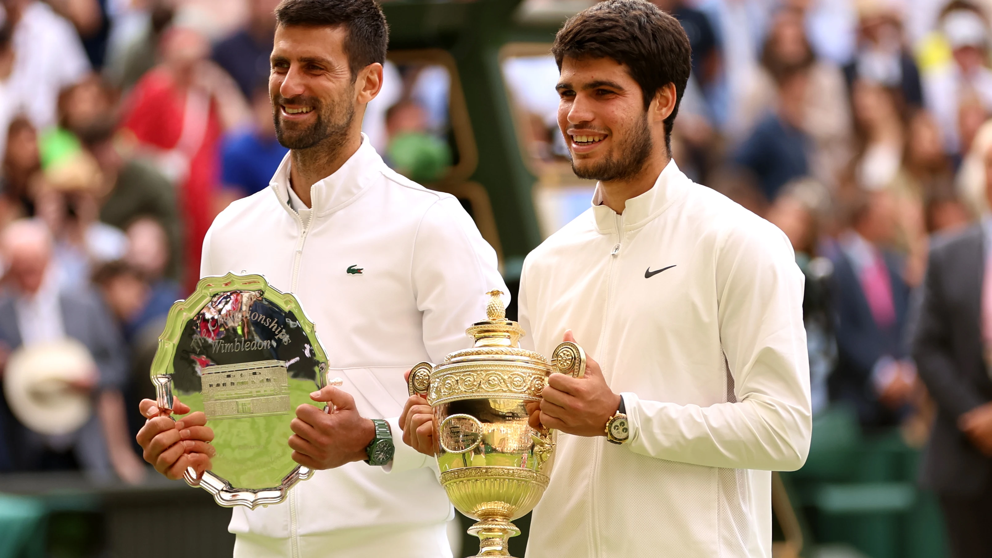 Novak Djokovic y Carlos Alcaraz