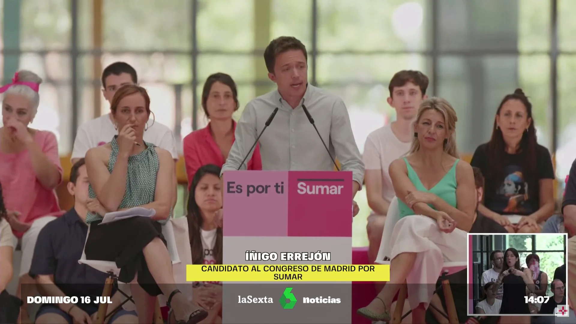 Íñigo Errejón, candidato al Congreso por Sumar. CAMPAÑA