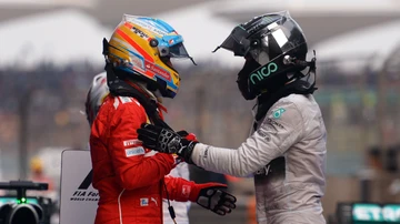 Fernando Alonso y Nico Rosberg
