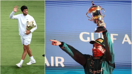 Carlos Alcaraz y Fernando Alonso  Carlos Alcaraz y Fernando Alonso
