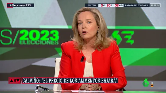 Nadia Calviño confía en que el PSOE ganará las elecciones: "Enfrente está la nada, Feijóo con bulos y mentiras" Nadia Calviño confía en que el PSOE ganará las elecciones: "Enfrente está la nada, Feijóo con bulos y mentiras"